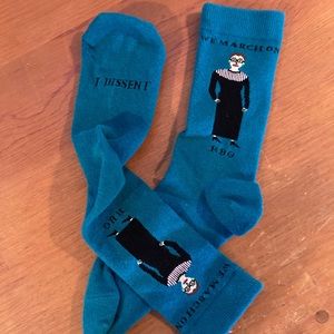 RBG crew socks. NWOT. Washed but never worn “I dissent” RBG ❤️ socks.